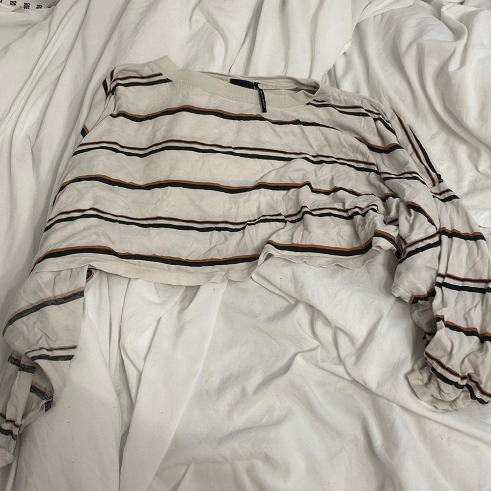 Cropped out from under long sleeve urban outfitters striped